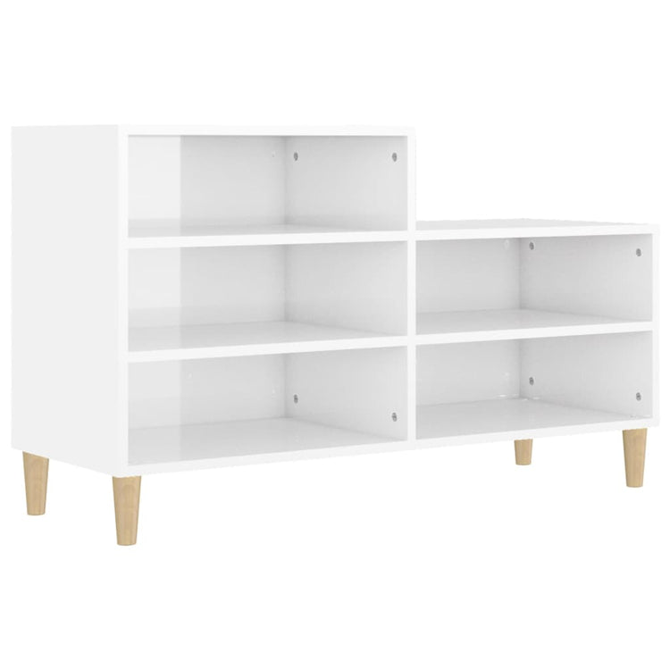 Armoire à chaussures Vidaxl 102x36x60 cm en bois de bois haut blanc