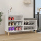 Armoire à chaussures Vidaxl 102x36x60 cm en bois de bois haut blanc