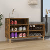 Armoire à chaussures Vidaxl 102x36x60 cm en bois de bois de bois fumé coloré