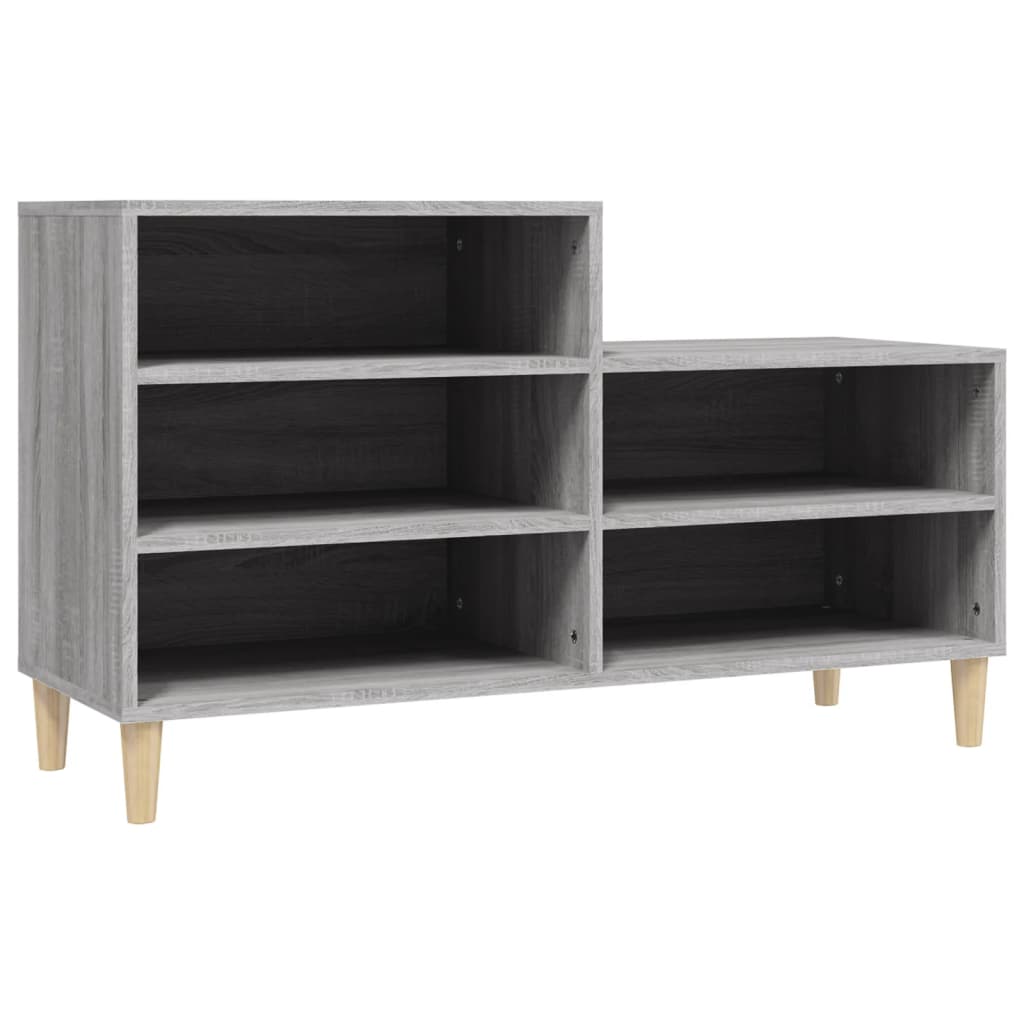 Armoire à chaussures Vidaxl 102x36x60 cm en bois de bois de sonoma gris