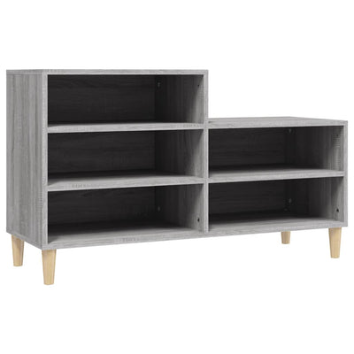 Armoire à chaussures Vidaxl 102x36x60 cm en bois de bois de sonoma gris