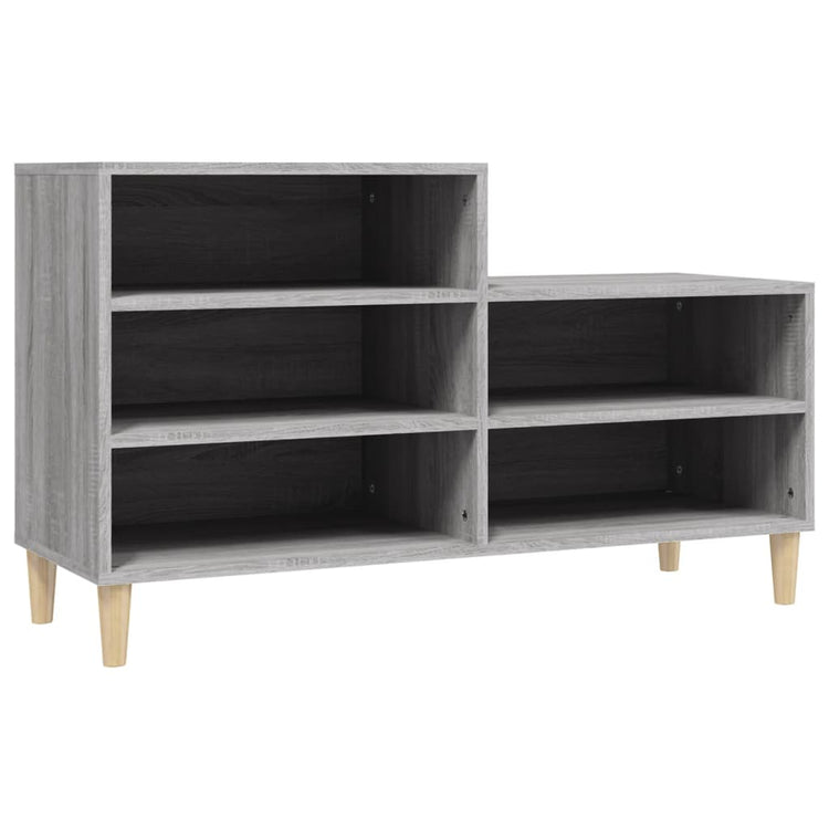 Armoire à chaussures Vidaxl 102x36x60 cm en bois de bois de sonoma gris