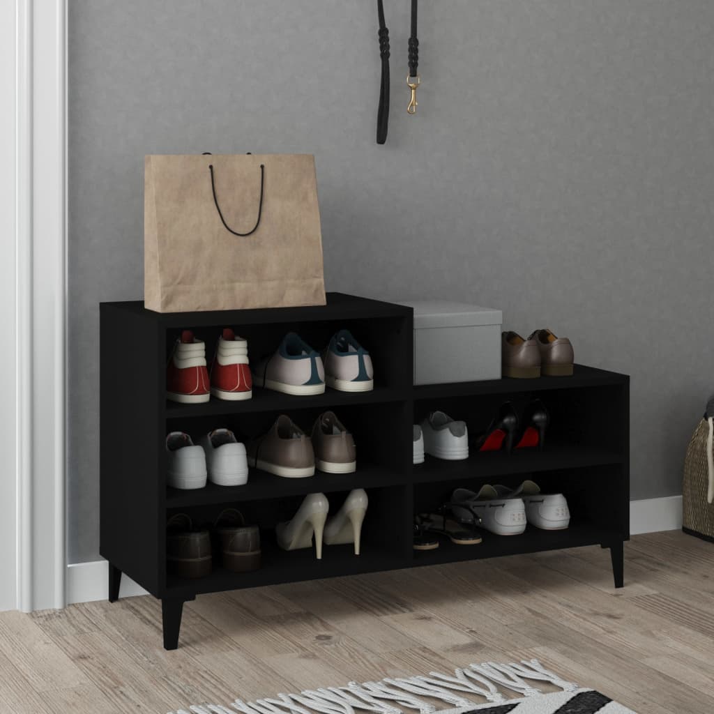 Armoire à chaussures Vidaxl 102x36x60 cm Bois de bois de propriété