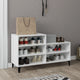 Armoire à chaussures Vidaxl 102x36x60 cm en bois de bois haut blanc