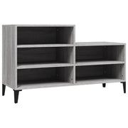 Armoire à chaussures Vidaxl 102x36x60 cm en bois de bois de sonoma gris - afbeelding 2