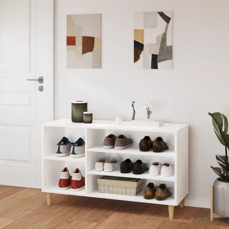 Armoire à chaussures Vidaxl 102x36x60 cm Bois de bois de propriété