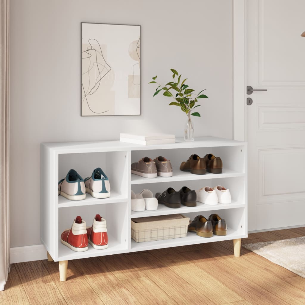 Armoire à chaussures Vidaxl 102x36x60 cm Bois de bois de propriété