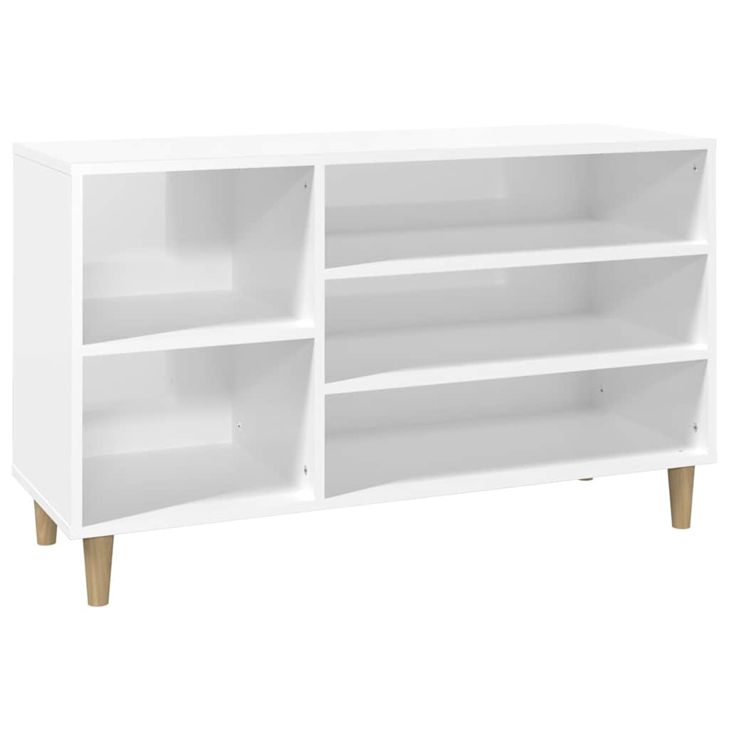 Armoire à chaussures Vidaxl 102x36x60 cm en bois de bois haut blanc