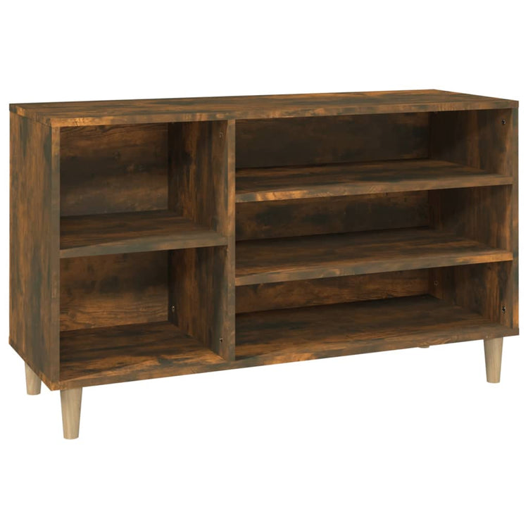 Armoire à chaussures Vidaxl 102x36x60 cm en bois de bois de bois fumé coloré