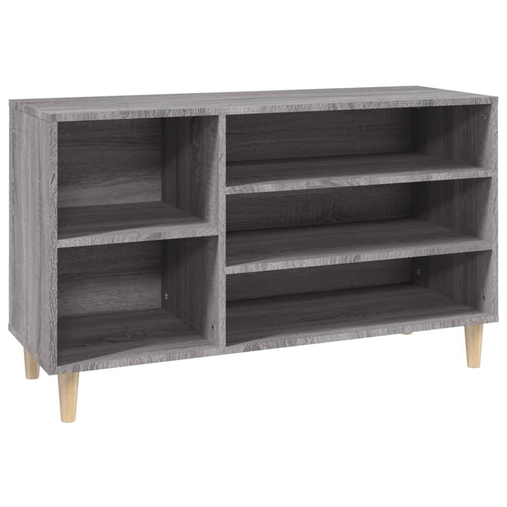 Armoire à chaussures Vidaxl 102x36x60 cm en bois de bois de sonoma gris