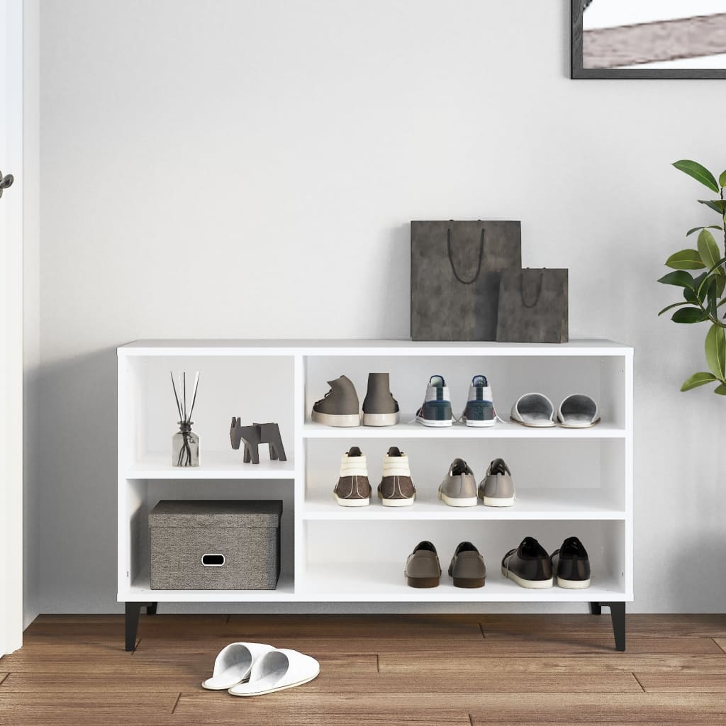 Armoire à chaussures Vidaxl 102x36x60 cm Bois de bois de propriété