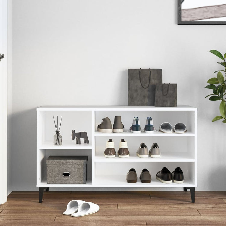 Armoire à chaussures Vidaxl 102x36x60 cm Bois de bois de propriété