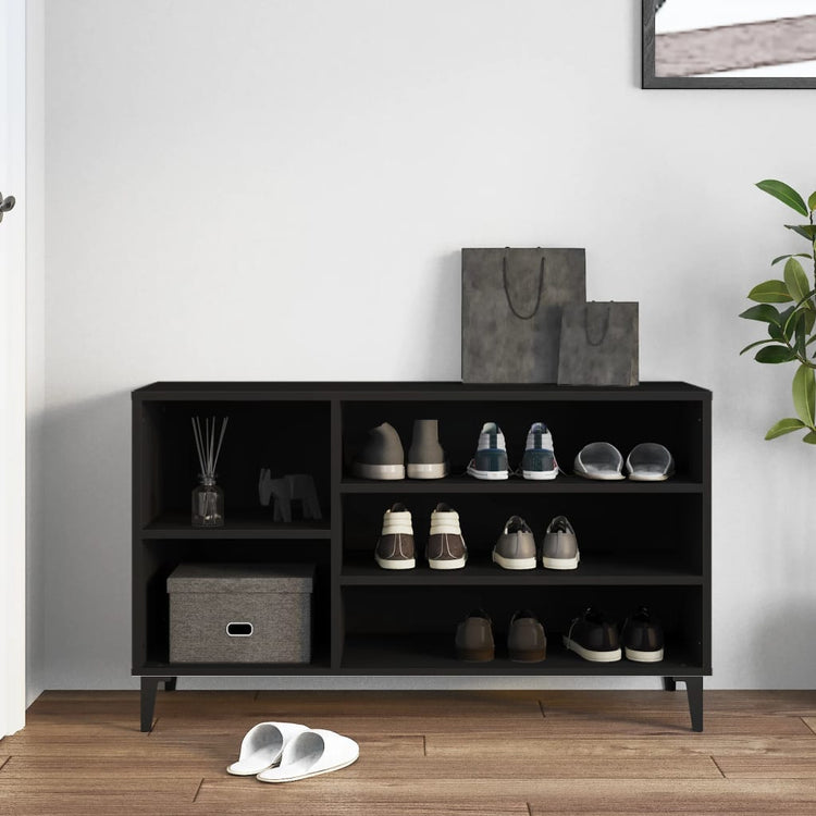 Armoire à chaussures Vidaxl 102x36x60 cm Bois de bois de propriété