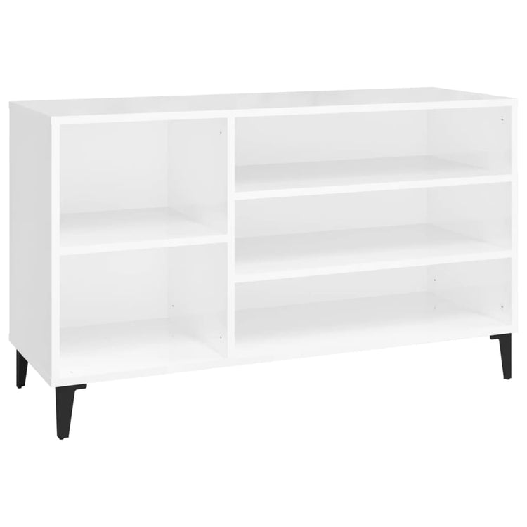 Armoire à chaussures Vidaxl 102x36x60 cm en bois de bois haut blanc