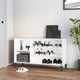 Armoire à chaussures Vidaxl 102x36x60 cm en bois de bois haut blanc