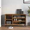 Armoire à chaussures Vidaxl 102x36x60 cm en bois de bois de bois fumé coloré