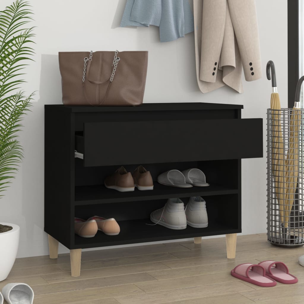 Armoire à chaussures Vidaxl 70x36x60 cm Bois de bois de propriété