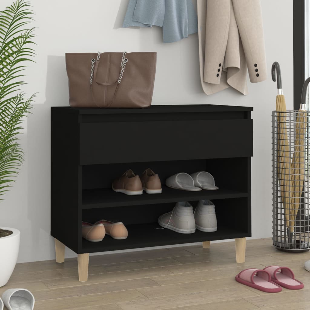 Armoire à chaussures Vidaxl 70x36x60 cm Bois de bois de propriété