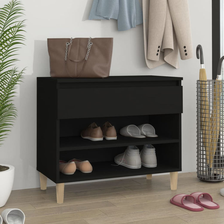 Armoire à chaussures Vidaxl 70x36x60 cm Bois de bois de propriété