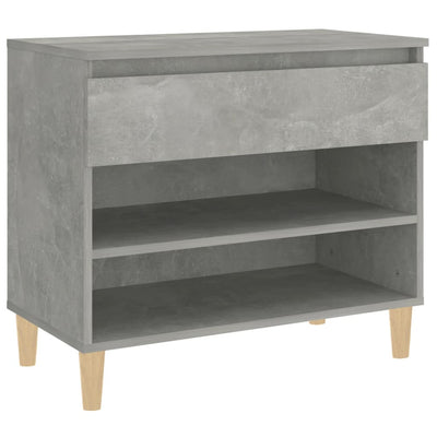 Armoire à chaussures Vidaxl 70x36x60 cm Betongrij en bois transformé