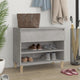 Armoire à chaussures Vidaxl 70x36x60 cm Betongrij en bois transformé