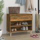 Armoire à chaussures Vidaxl 70x36x60 cm en bois de bois de bois fumé coloré
