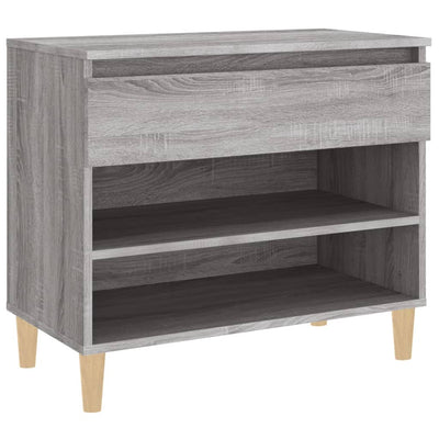 Armoire à chaussures Vidaxl 70x36x60 cm en bois de bois de sonoma gris