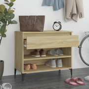 Armoire à chaussures Vidaxl 70x36x60 cm en bois de bois de chêne sonoma coloré - afbeelding 3