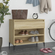 Armoire à chaussures Vidaxl 70x36x60 cm en bois de bois de chêne sonoma coloré - afbeelding 1