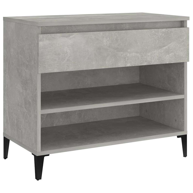 Armoire à chaussures Vidaxl 70x36x60 cm Betongrij en bois transformé