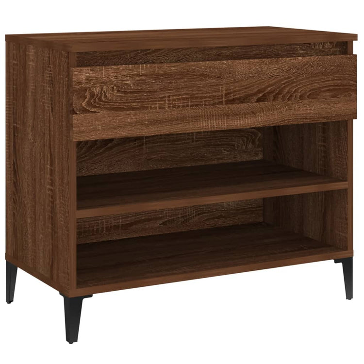 Armoire à chaussures Vidaxl 70x36x60 cm Couleur de chêne marron en bois transformé