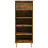 Armoire à chaussures vidaxl 40x36x105 cm de chêne fumé en bois travaillé coloré