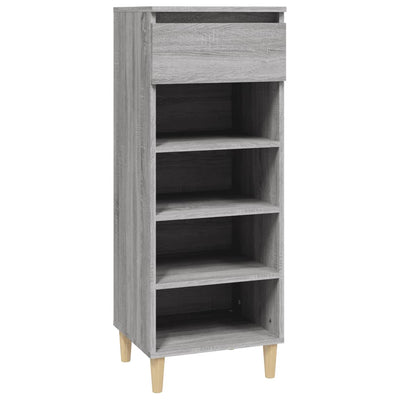 Armoire à chaussures Vidaxl 40x36x105 cm en bois de bois de gris sonoma