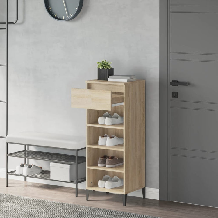 Rack de chaussures Vidaxl 40x36x105 cm Bois de chêne sonoma en bois de chêne sonoma