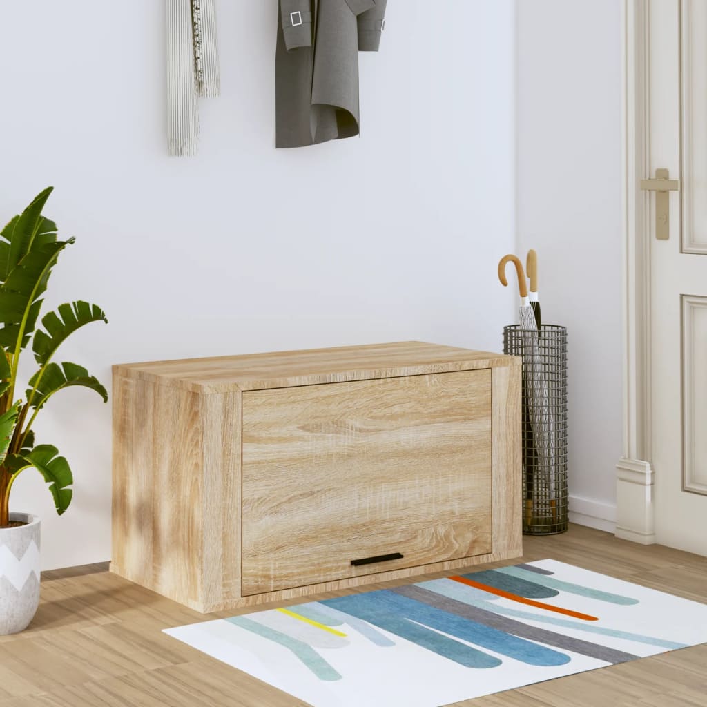 Vidaxl Wall Shoe Cabinet 70x35x38 cm Wood Wood Sonoma Oak