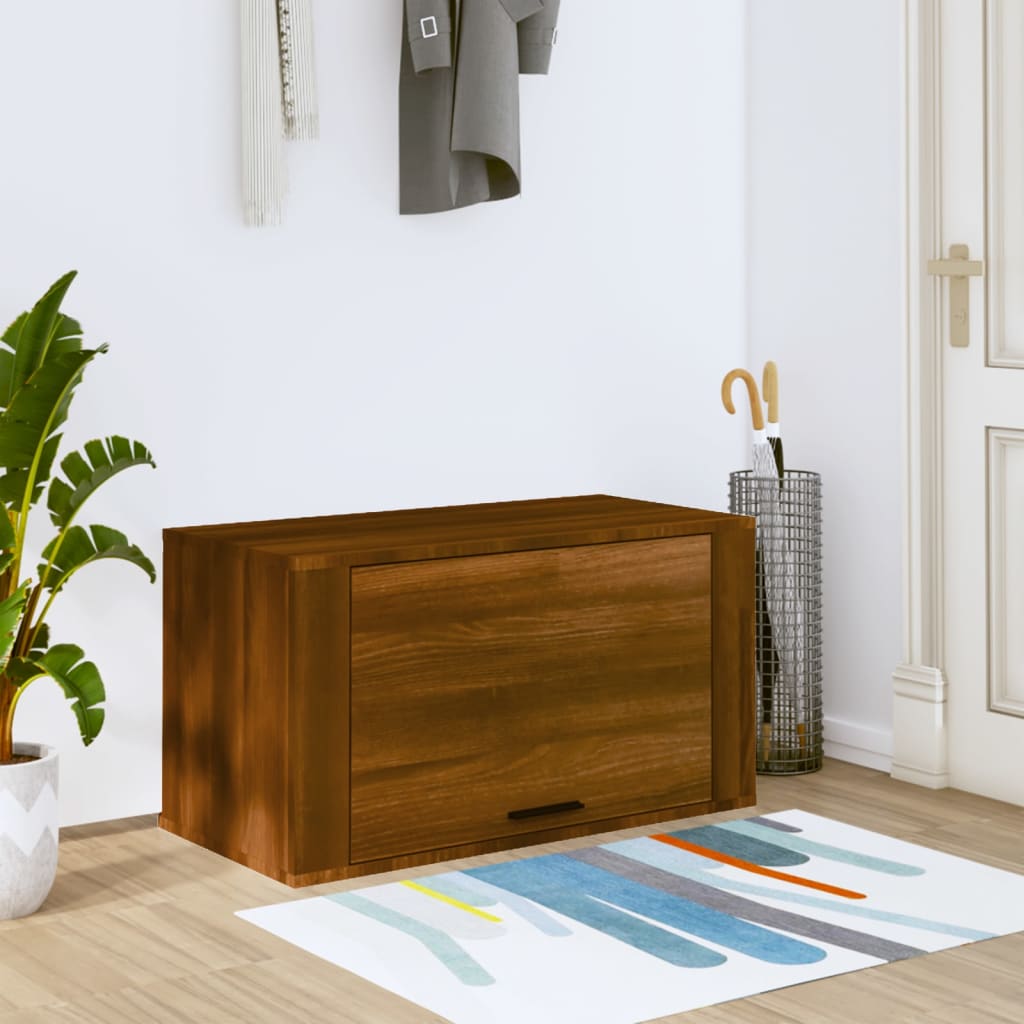 Vidaxl Wall Shoe Cabinet 70x35x38 cm Pine solide Browniken