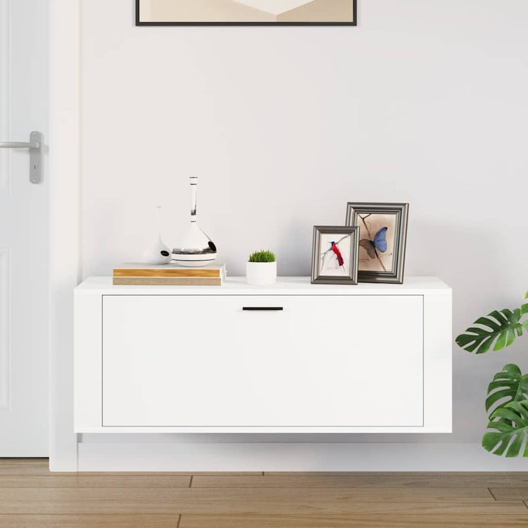 Armoire à chaussures murales vidaxl 100x35x38 cm en bois de bois propriété