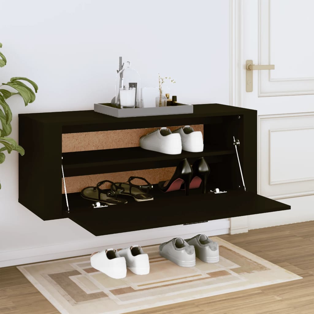 Armoire à chaussures murales vidaxl 100x35x38 cm Bois de bois de propriété