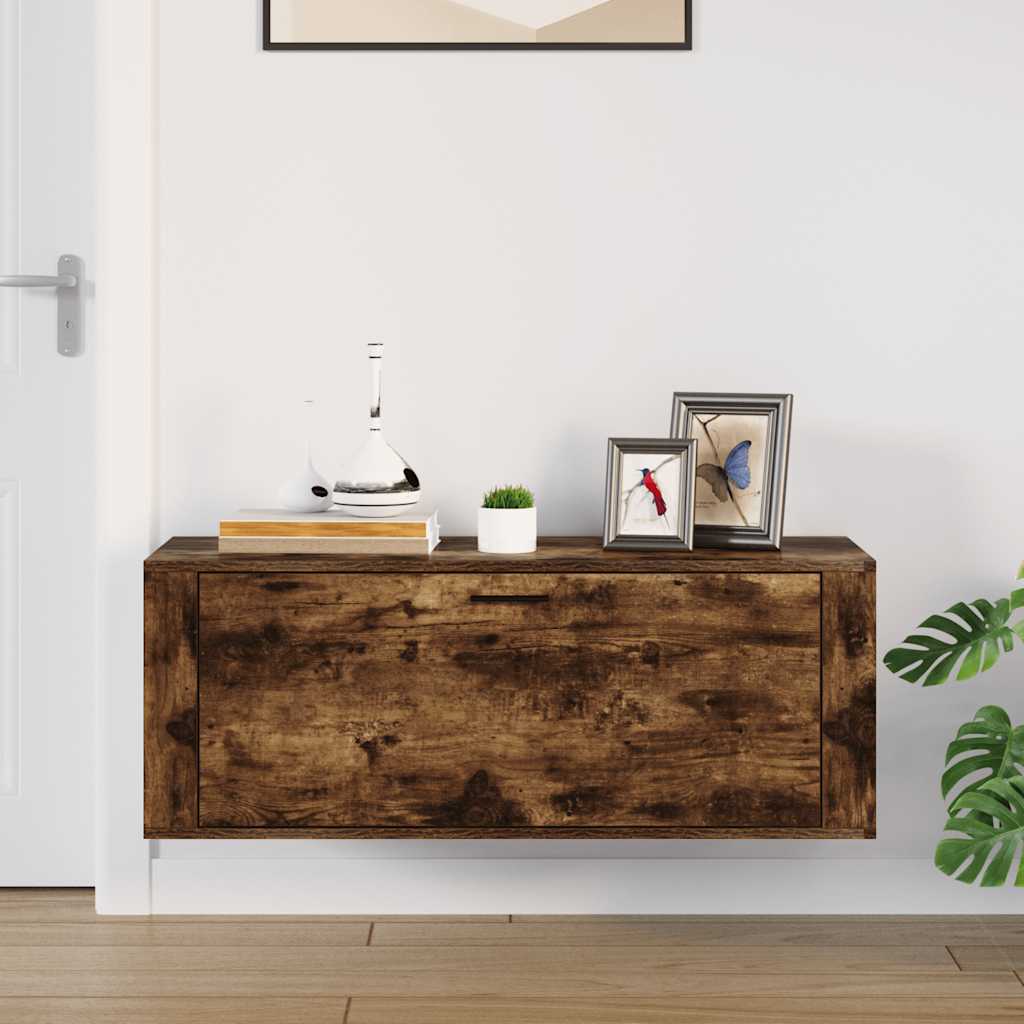 Mur de l'armoire à chaussures Vidaxl - Moule de chêne en bois transformé 100x35x38 cm