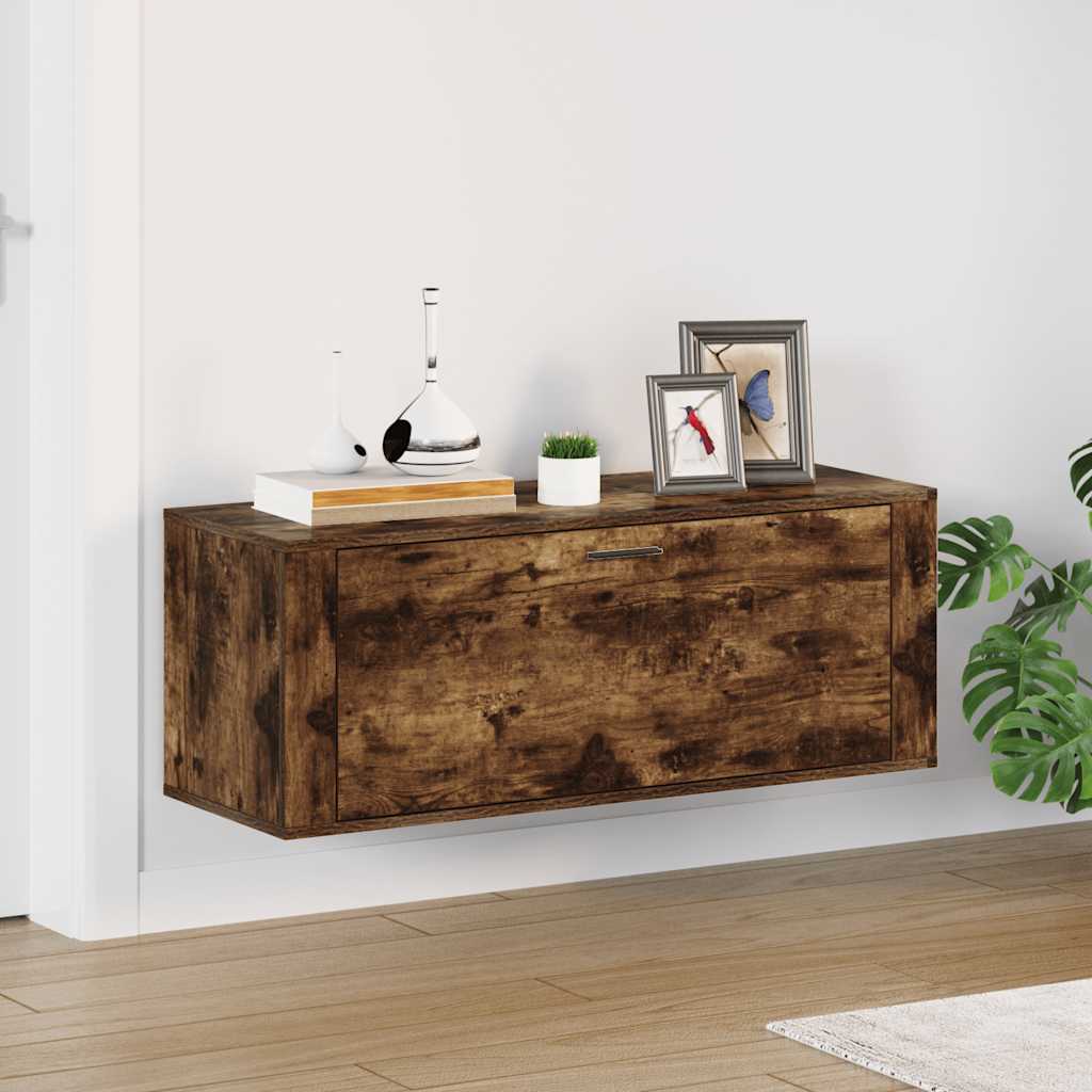 Mur de l'armoire à chaussures Vidaxl - Moule de chêne en bois transformé 100x35x38 cm