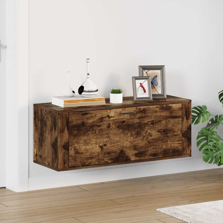 Mur de l'armoire à chaussures Vidaxl - Moule de chêne en bois transformé 100x35x38 cm