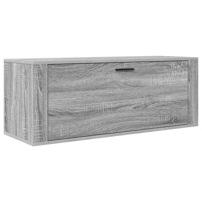 Armoire à chaussures murales vidaxl 100x35x38 cm en bois de bois de gris sonoma