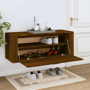 Mur de l'armoire à chaussures Vidaxl - Mouplé 100x35x38cm Browniken en bois transformé 100x35x38cm - afbeelding 3