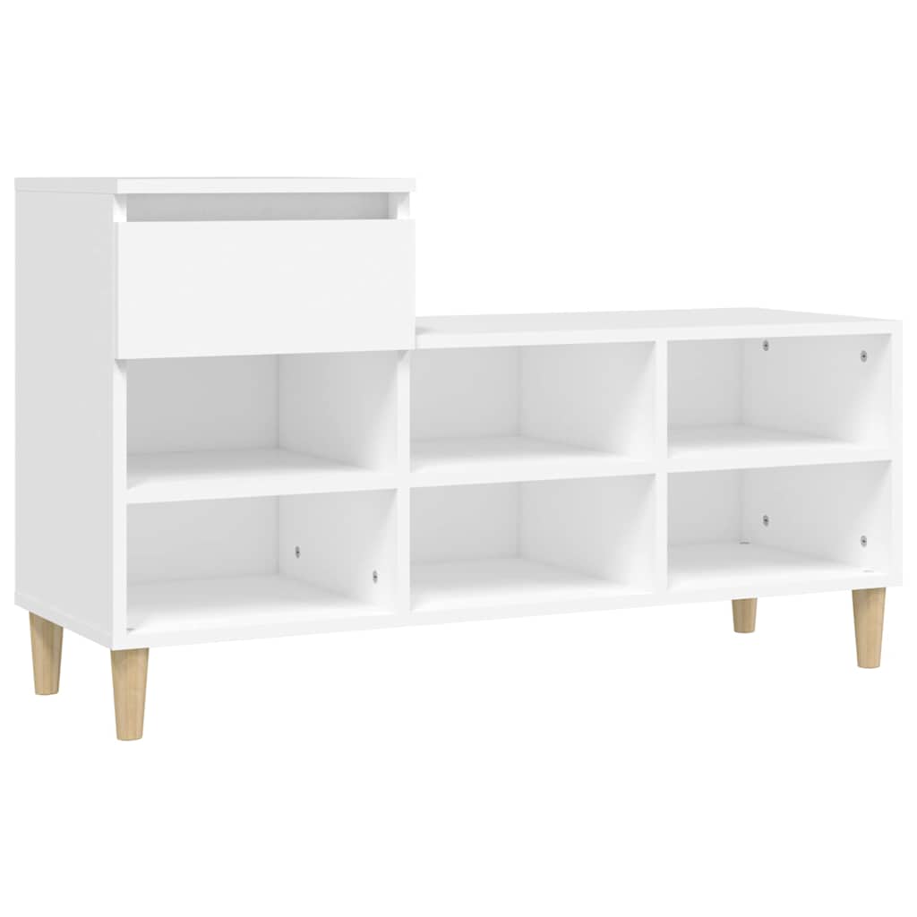 Vidaxx meuble à chaussures 102x36x60 cm bois d'ingénierie blanc