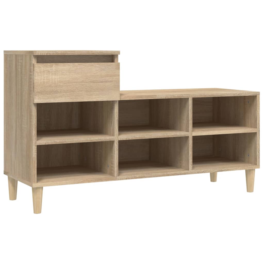 VidaXL armoire à chaussures 102x36x60 cm bois d'ingénierie chêne sonoma