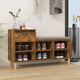Armoire à chaussures Vidaxl 102x36x60 cm en bois de bois de bois fumé coloré