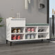 Armoire à chaussures Vidaxl 102x36x60 cm en bois de bois haut blanc