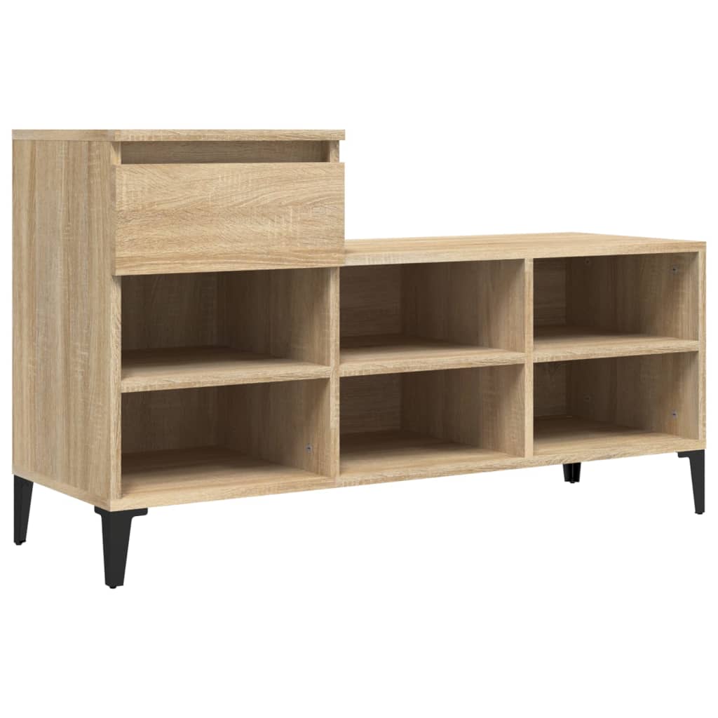 VidaXL armoire à chaussures 102x36x60 cm bois d'ingénierie chêne sonoma