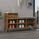 Armoire à chaussures Vidaxl 102x36x60 cm en bois de bois de bois fumé coloré