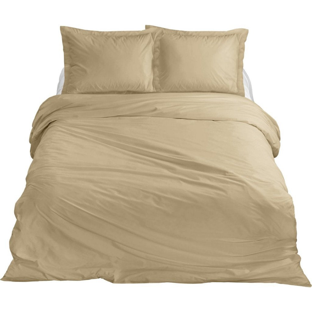 Dix cate coton satin lits-jumeaux couvercle de couette 240x200 220 cm d'or